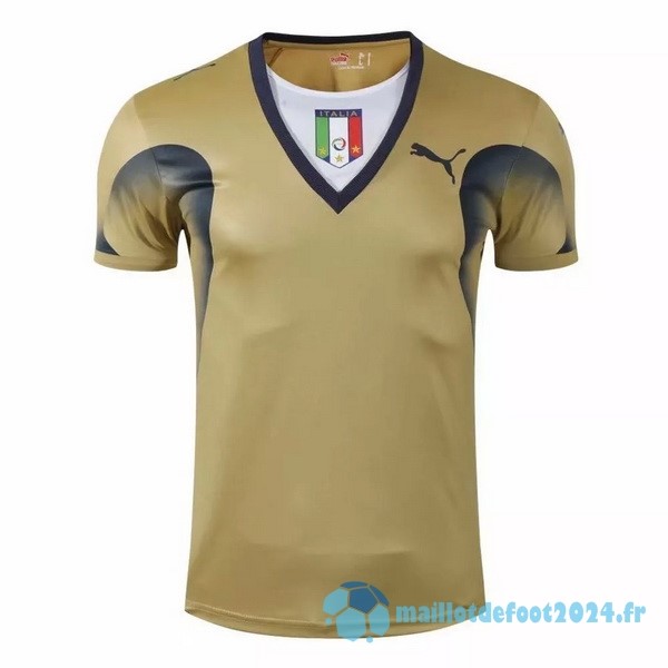 Nouveau Domicile Gardien Maillot Italy Retro 2006 Jaune