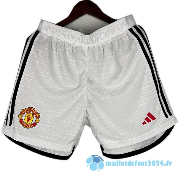 Nouveau Domicile Joueurs Pantalon Manchester United 2023 2024 Blanc