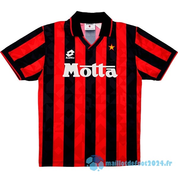 Nouveau Domicile Maillot AC Milan Retro 1993 1994 Noir Rouge