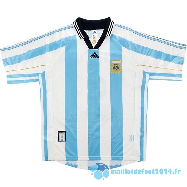 Nouveau Domicile Maillot Argentine Retro 1998 Bleu