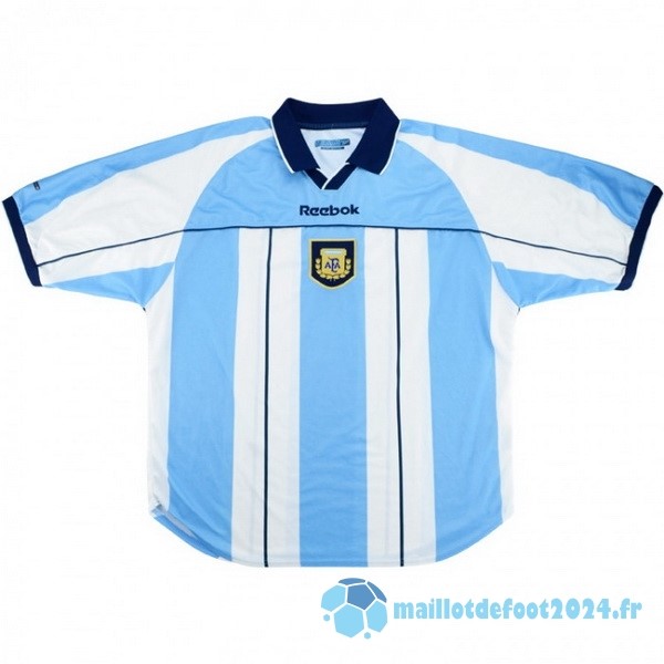 Nouveau Domicile Maillot Argentine Retro 2000 Bleu