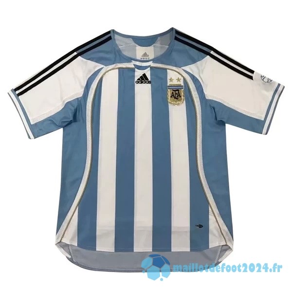 Nouveau Domicile Maillot Argentine Retro 2006 Bleu