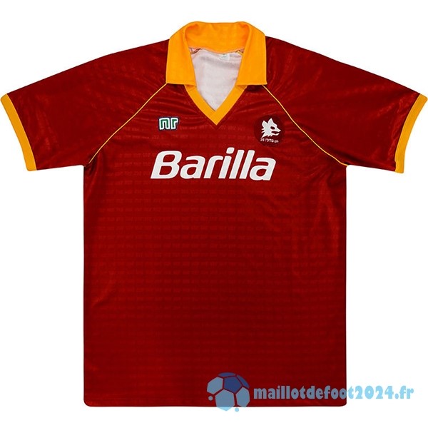 Nouveau Domicile Maillot As Roma Retro 1990 1991 Orange