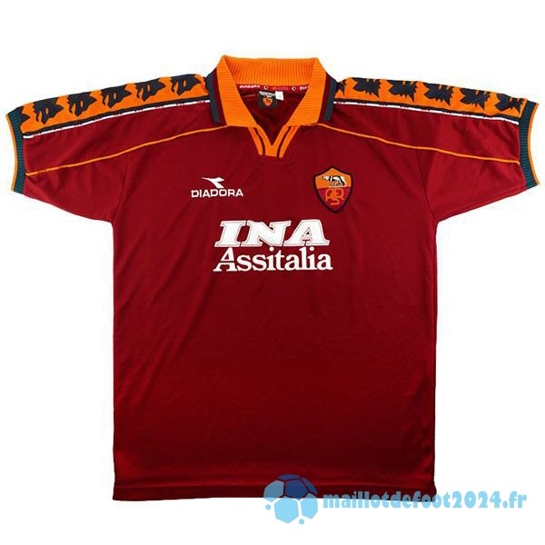 Nouveau Domicile Maillot As Roma Retro 1998 1999 Rouge