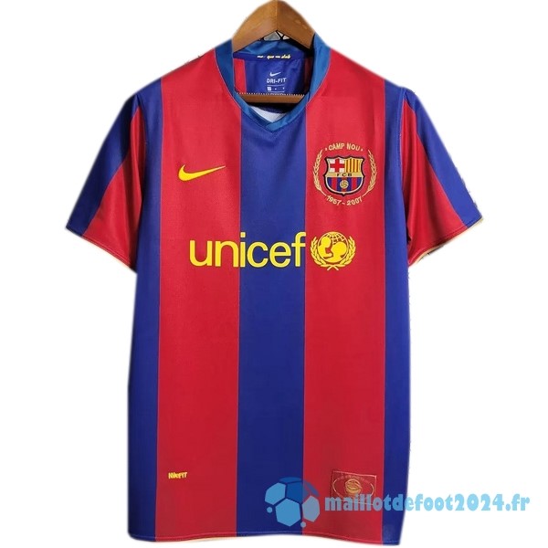 Nouveau Domicile Maillot Barcelona Retro 2007 2008 Bleu Rouge