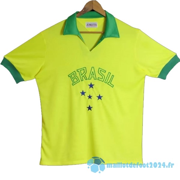 Nouveau Domicile Maillot Brésil Retro 1958 Jaune