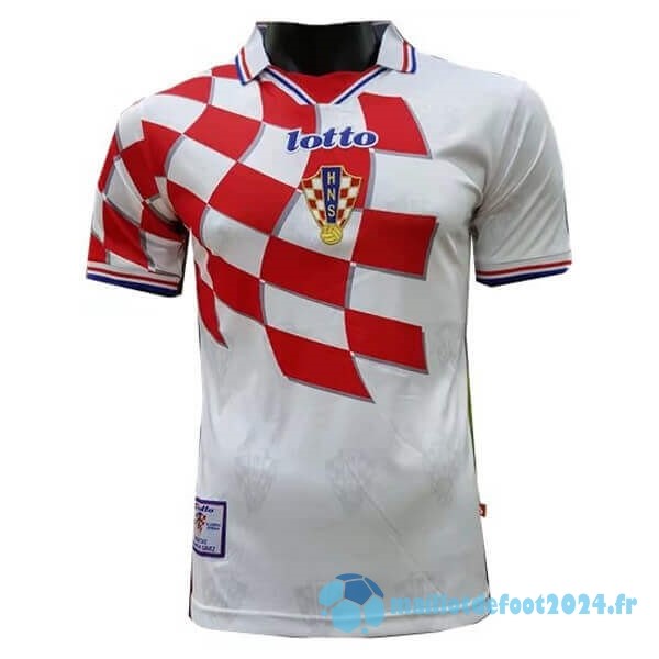 Nouveau Domicile Maillot Croatie Retro 1998 Blanc