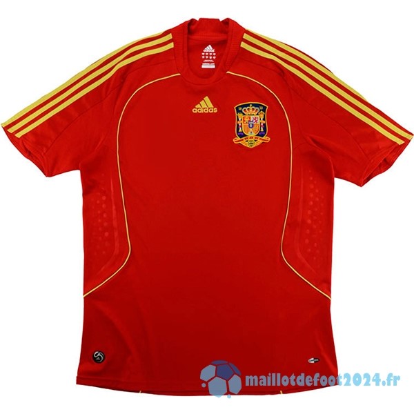 Nouveau Domicile Maillot Espagne Retro 2007 2009 Rouge