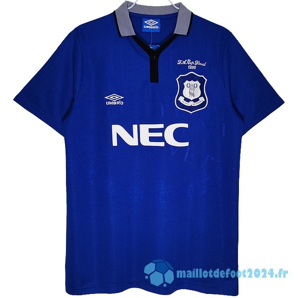 Nouveau Domicile Maillot Everton Retro 1995 Bleu