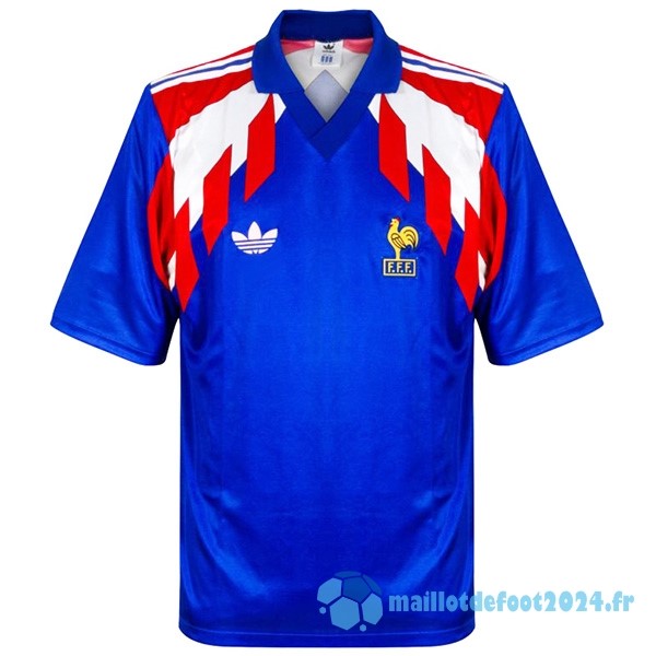 Nouveau Domicile Maillot France Retro 1988 1990 Bleu