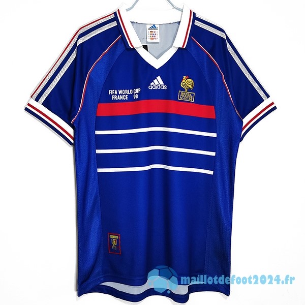 Nouveau Domicile Maillot France Retro 1998 Bleu