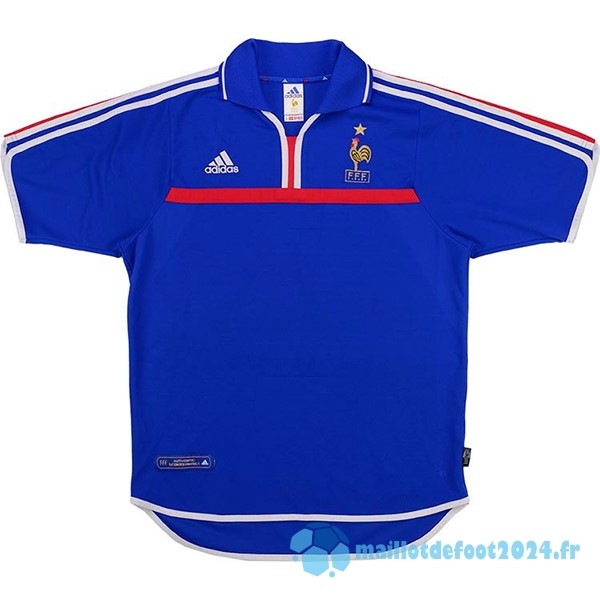 Nouveau Domicile Maillot France Retro 2000 Bleu