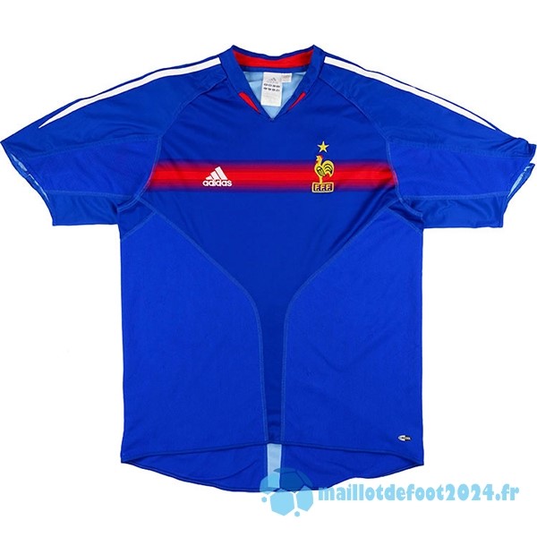 Nouveau Domicile Maillot France Retro 2004 Bleu