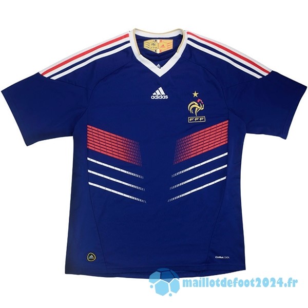 Nouveau Domicile Maillot France Retro 2010 Bleu