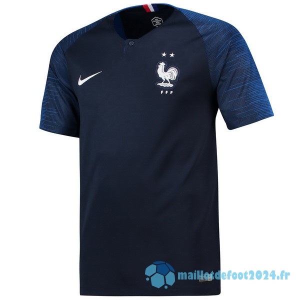 Nouveau Domicile Maillot France Retro 2018 Bleu