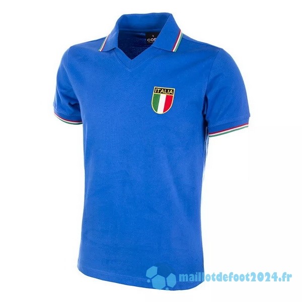 Nouveau Domicile Maillot Italy Retro 1982 Bleu