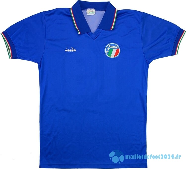 Nouveau Domicile Maillot Italy Retro 1990 Bleu