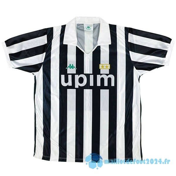 Nouveau Domicile Maillot Juventus Retro 1991 1992 Noir Blanc