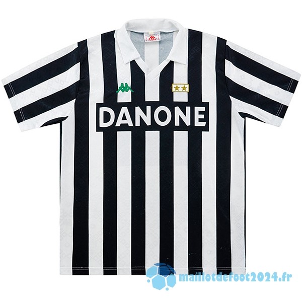 Nouveau Domicile Maillot Juventus Retro 1992 1994 Noir Blanc