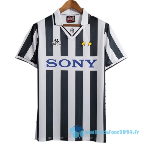 Nouveau Domicile Maillot Juventus Retro 1995 1996 Noir Blanc