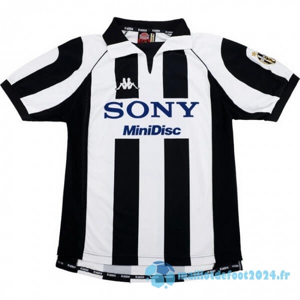 Nouveau Domicile Maillot Juventus Retro 1997 1998 Noir Blanc