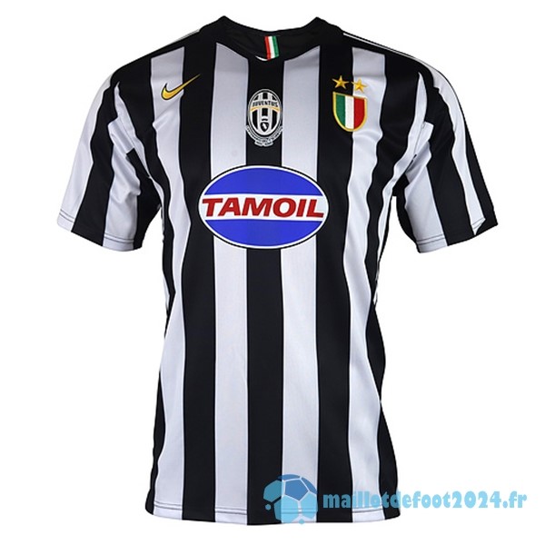 Nouveau Domicile Maillot Juventus Retro 2005 2006 Noir Blanc