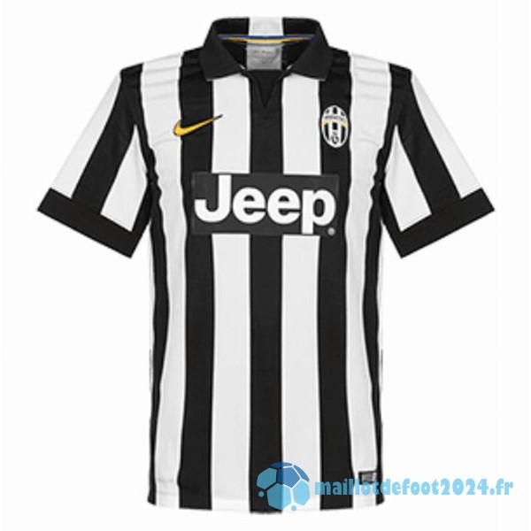 Nouveau Domicile Maillot Juventus Retro 2014 2015 Noir Blanc