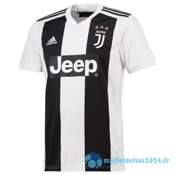 Nouveau Domicile Maillot Juventus Retro 2018 2019 Noir Blanc