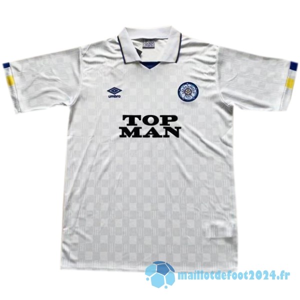 Nouveau Domicile Maillot Leeds United Retro 1989 1991 Blanc