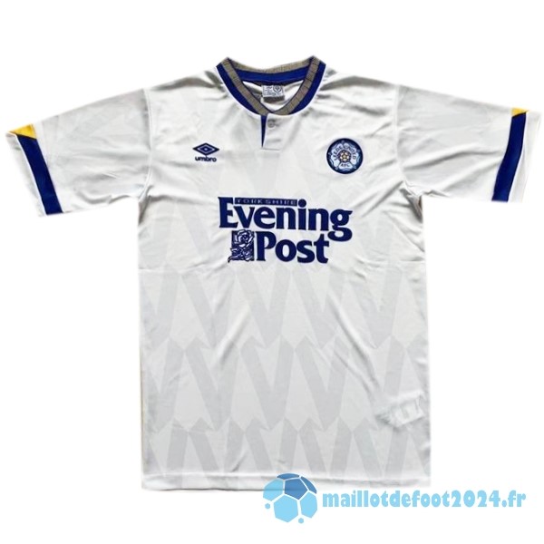 Nouveau Domicile Maillot Leeds United Retro 1991 1992 Blanc