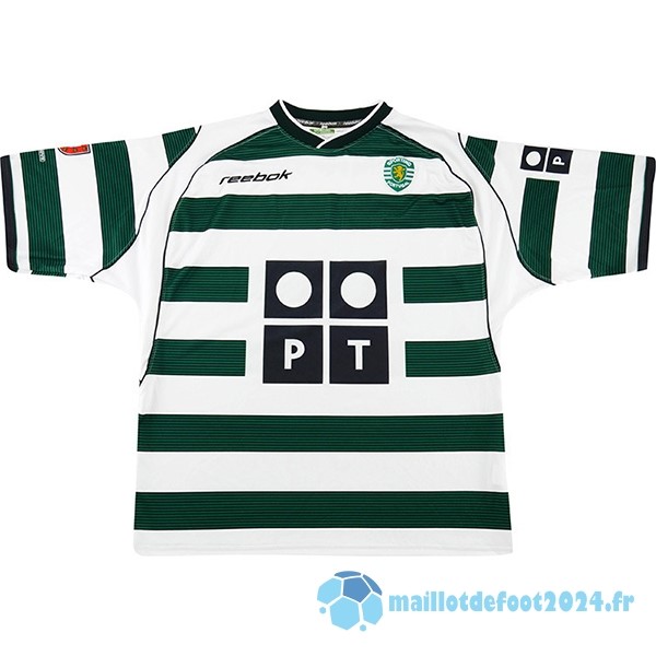 Nouveau Domicile Maillot Lisboa Retro 2002 2003 Vert