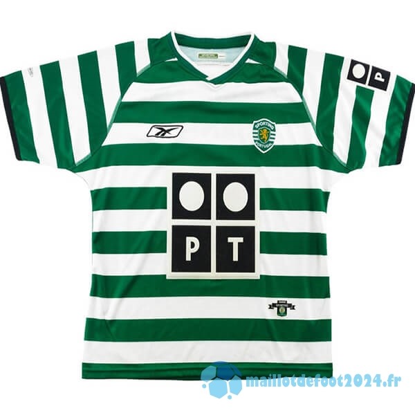 Nouveau Domicile Maillot Lisboa Retro 2003 2004 Vert