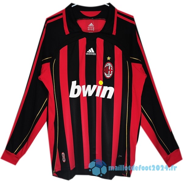 Nouveau Domicile Maillot Manches Longues AC Milan Retro 2006 2007 Rouge