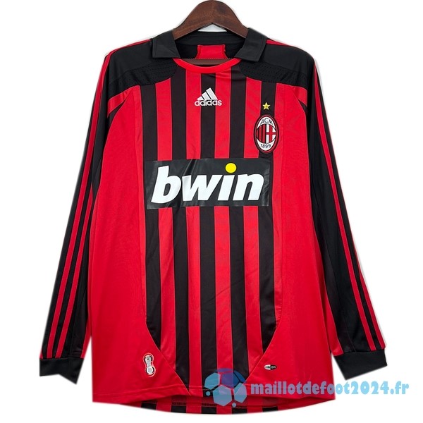 Nouveau Domicile Maillot Manches Longues AC Milan Retro 2007 2008 Rouge