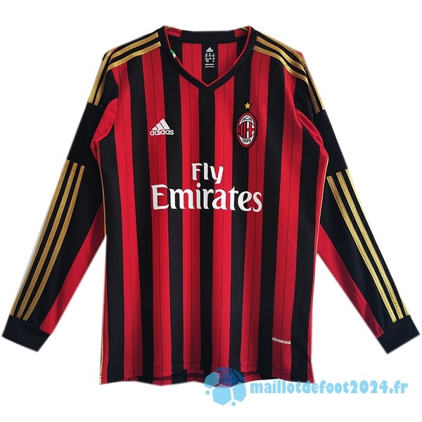 Nouveau Domicile Maillot Manches Longues AC Milan Retro 2013 2014 Rouge