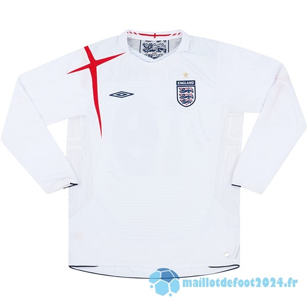 Nouveau Domicile Maillot Manches Longues Angleterre Retro 2006 Blanc