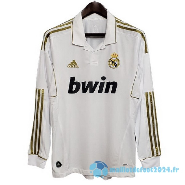 Nouveau Domicile Maillot Manches Longues Real Madrid Retro 2011 2012 Blanc