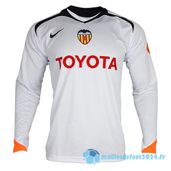 Nouveau Domicile Maillot Manches Longues Valencia Retro 2005 2006 Blanc