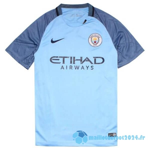 Nouveau Domicile Maillot Manchester City Retro 2016 2017 Bleu