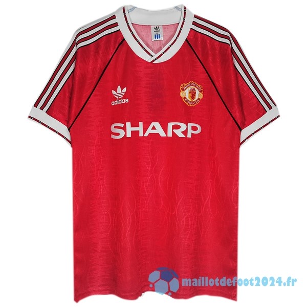 Nouveau Domicile Maillot Manchester United Retro 1991 1992 Rouge