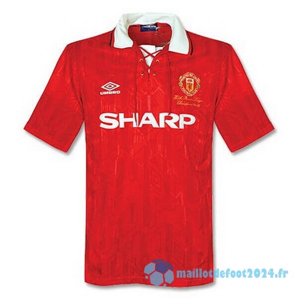 Nouveau Domicile Maillot Manchester United Retro 1992 1993 Rouge