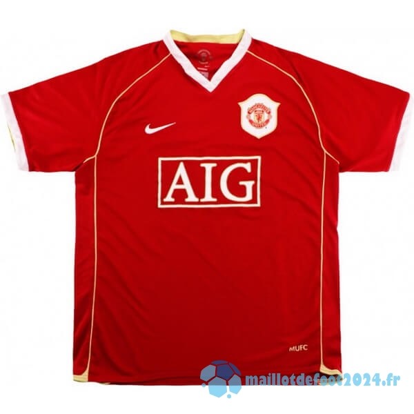 Nouveau Domicile Maillot Manchester United Retro 2006 2007 Rouge