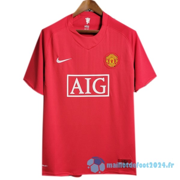 Nouveau Domicile Maillot Manchester United Retro 2007 2008 Rouge