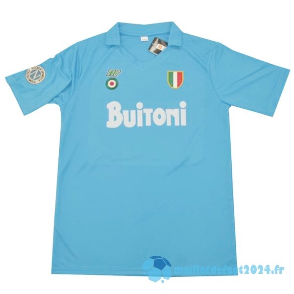 Nouveau Domicile Maillot Napoli Retro 1987 1988 Bleu