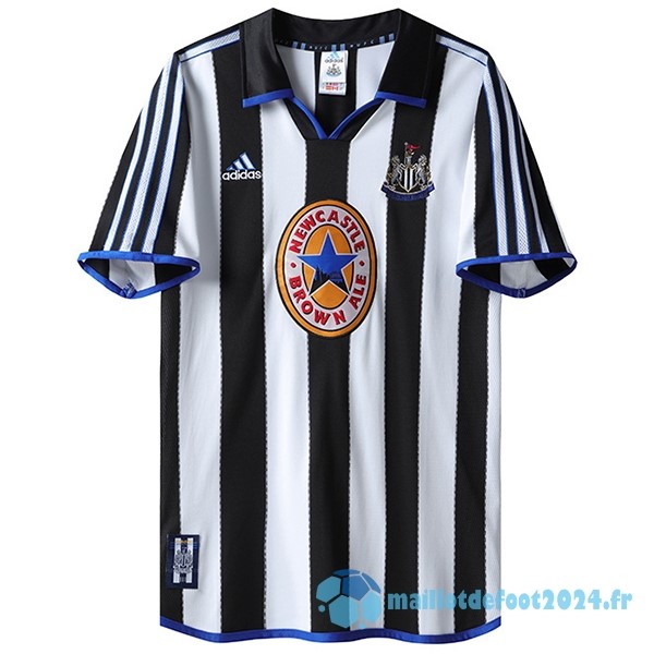 Nouveau Domicile Maillot Newcastle United Retro 1999 2000 Noir Blanc