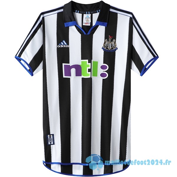 Nouveau Domicile Maillot Newcastle United Retro 2000 2001 Noir Blanc