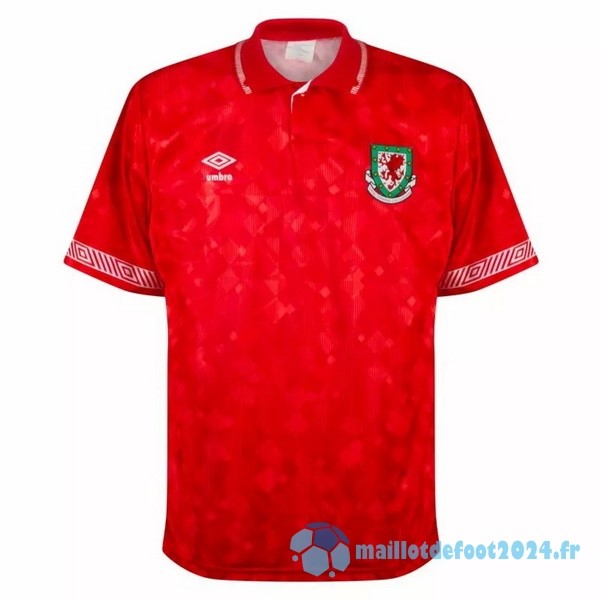 Nouveau Domicile Maillot Pays de Galles Retro 1991 Rouge