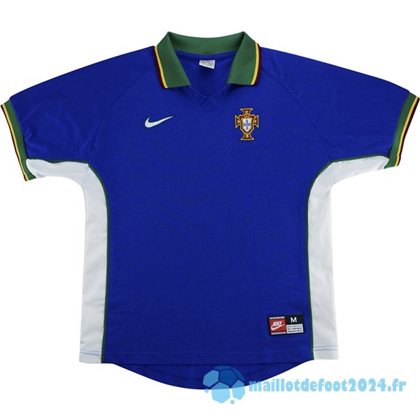 Nouveau Domicile Maillot Portugal Retro 1998 Bleu