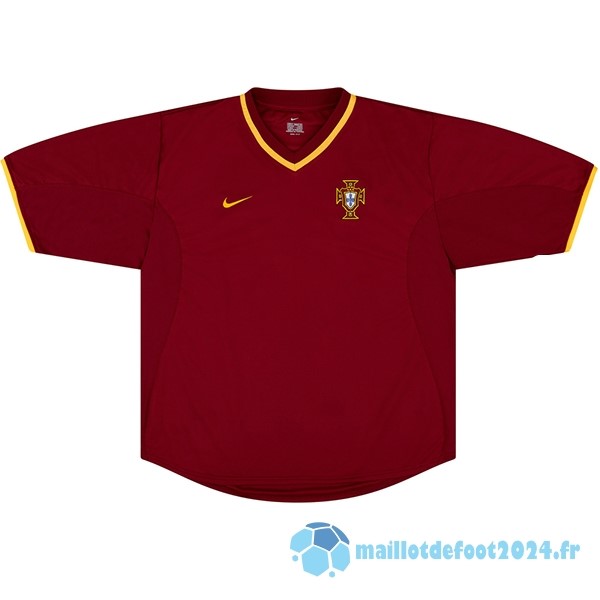 Nouveau Domicile Maillot Portugal Retro 2000 Rouge