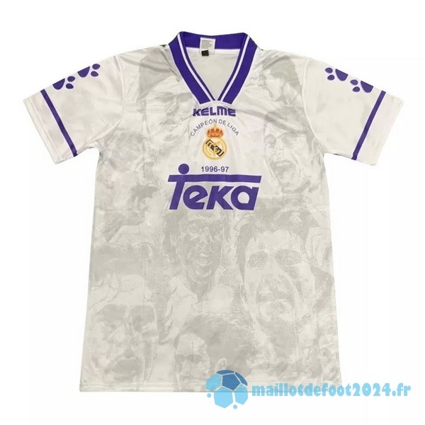 Nouveau Domicile Maillot Real Madrid Retro 1996 1997 Blanc